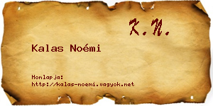 Kalas Noémi névjegykártya